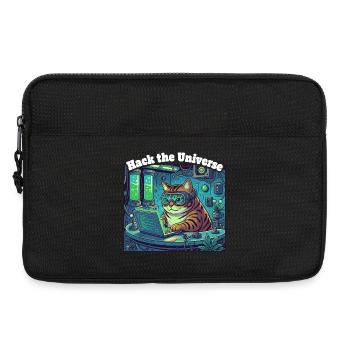 Hacker cat in the universe - Laptop bag 13" - black - Front
