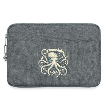 Pieuvre sortant de la fissure - tentacule de pieuvre - Sacoche pour ordinateur portable 13 pouces - gris chiné - Devant