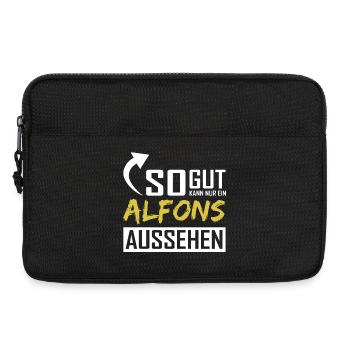 So gut kann nur ein Alfons aussehen - Laptoptasche 13" - Schwarz - Vorne