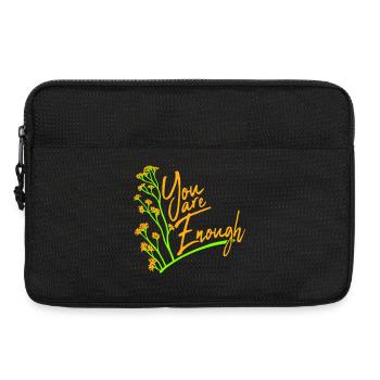 You Are Enough Self Love Motivational Quote - Laptop bag 13" - black - Front