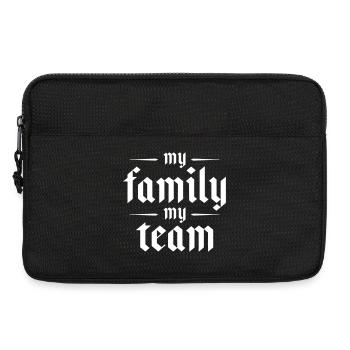 Mon équipe familiale dit - Sacoche pour ordinateur portable 13 pouces - noir - Devant