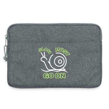 Slow must go on - Laptop bag 13" - heather grey - Front