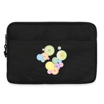 Pastell-Rosetten – dekorative Fächerstruktur - Laptoptasche 13" - Schwarz - Vorne