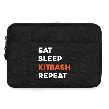 Essen, schlafen, Kitbash wiederholen, wiederholen - Laptoptasche 13" - Schwarz - Vorne