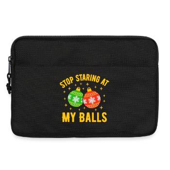 Stop Staring at my Balls - Laptop bag 13" - black - Front