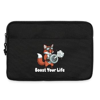 Renard avec Jetbike Boost - Sacoche pour ordinateur portable 13 pouces - noir - Devant