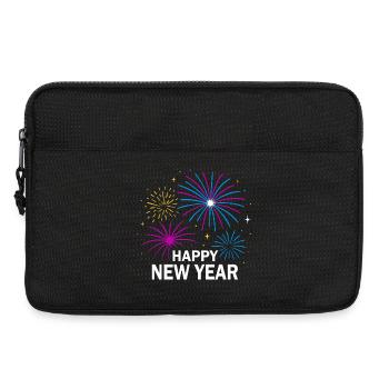 Fireworks New Year's Eve Design – Happy New Year - Laptop bag 13" - black - Front