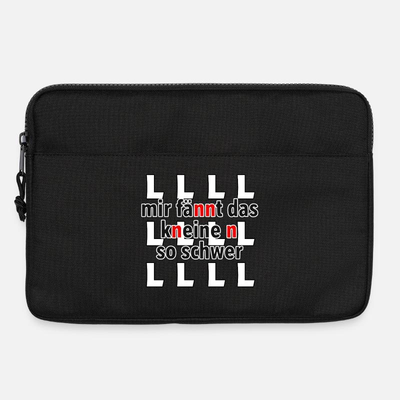 Mir fännt das kneine n so schwer - Laptoptasche 13" - Schwarz