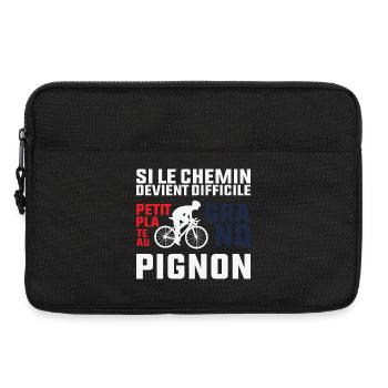 If the Path Gets Tough - Cyclist Gift - Laptop bag 13" - black - Front