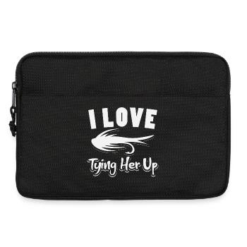 Angeln Angler Fische Fischer Sprüche Petri Heil - Laptoptasche 13" - Schwarz - Vorne