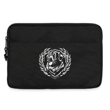 Coat of arms in a seal wreath - Laptop bag 13" - black - Front
