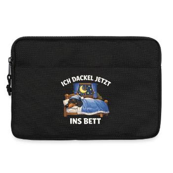 Offizielles Dackel Schwarz Ich dackel jetzt ins  - Laptoptasche 13" - Schwarz - Vorne