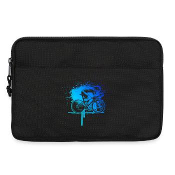 Lustiges Rennrad Motiv - Laptoptasche 13" - Schwarz - Vorne