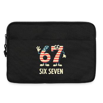 US Flag 67 Memes Six Seven - Laptoptasche 13" - Schwarz - Vorne
