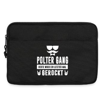 JGA Partnerlook Junggesellenabschied Bier Saufen - Laptoptasche 13" - Schwarz - Vorne