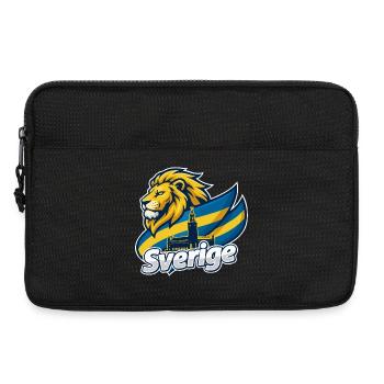 Drapeau du Lion suédois - Sacoche pour ordinateur portable 13 pouces - noir - Devant
