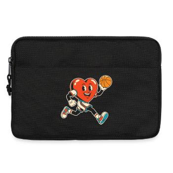 Basketball Heart Mascot Sprint - Laptop bag 13" - black - Front