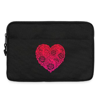 Cœur Dragons Romantiques Amour - Sacoche pour ordinateur portable 13 pouces - noir - Devant