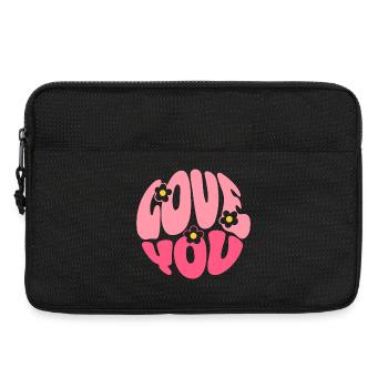 Lettres de bulle que je t’aime - Sacoche pour ordinateur portable 13 pouces - noir - Devant
