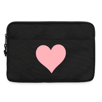 Valentines Pink Heart, Valentine's Day - Laptop bag 13" - black - Front