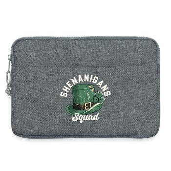 Shenanigans Squad Leprechaun Hat - Laptop bag 13" - heather grey - Front