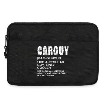 CarGuy Distressed Typography - Laptop bag 13" - black - Front