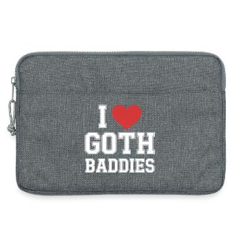 I Heart Goth Baddies - Laptop bag 13" - heather grey - Front