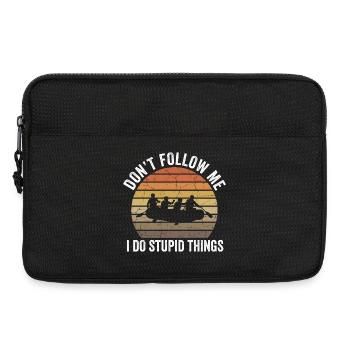Folgt mir nicht Ich mache dumme Sachen Rafting - Laptoptasche 13" - Schwarz - Vorne