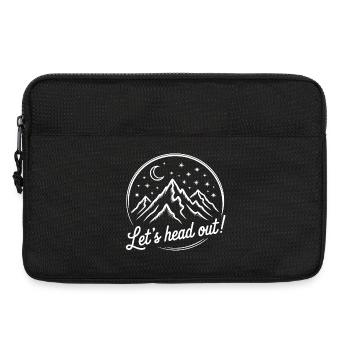 Berge Backpack Abenteuer Shirt - Laptoptasche 13" - Schwarz - Vorne