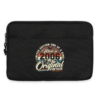 Cadeau d’anniversaire rétro vintage 2006 - Sacoche pour ordinateur portable 13 pouces - noir - Devant