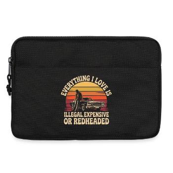 Everything I Love Is Illegal Expensive Redhead - Laptop bag 13" - black - Front