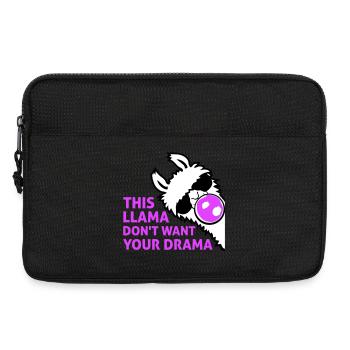 This Llama Don't Want Your Drama Bubble - Laptop bag 13" - black - Front