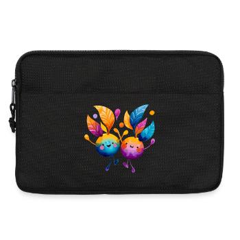 Colorful fruit friends with leaf vines - Laptop bag 13" - black - Front