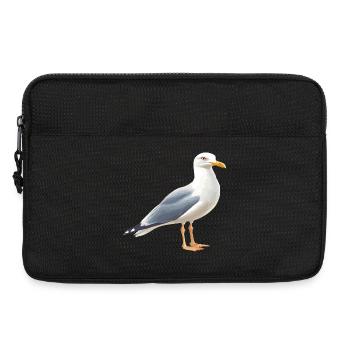 Coastal Clouds Seagull - Laptop bag 13" - black - Front