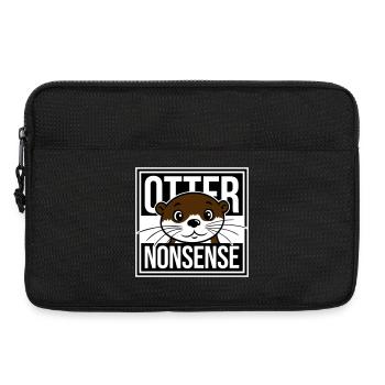 N’importe quoi de loutre, jeu de mots drôle, expression d’amour de la loutre - Sacoche pour ordinateur portable 13 pouces - noir - Devant