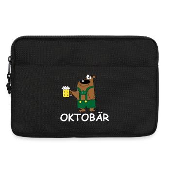 Octobear Beer Hero Illustration Party Grilling Beer - Laptop bag 13" - black - Front