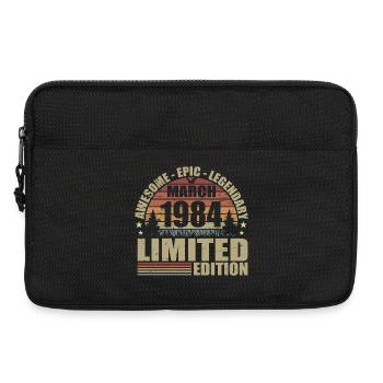 Vintage März 1984 Jubiläum – März 1984 - Laptoptasche 13" - Schwarz - Vorne