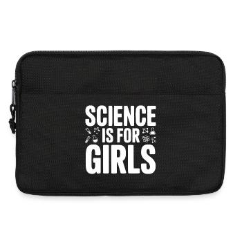 Wissenschaft ist für Mädchen - Laptoptasche 13" - Schwarz - Vorne