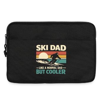 Lustiger Ski Dad Vintage Geschenk für Papa - Laptoptasche 13" - Schwarz - Vorne