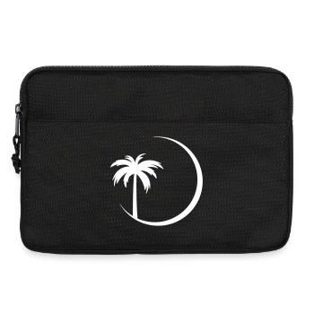 Palm tree in circle silhouette - Laptop bag 13" - black - Front
