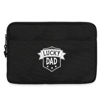 lucky Dad - vintage Badge white  - Laptoptasche 13" - Schwarz - Vorne