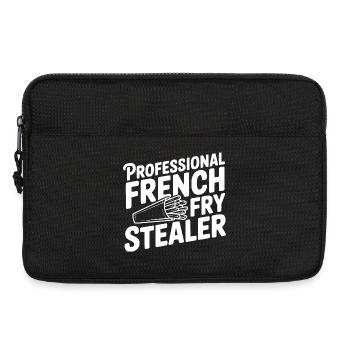 Voleur professionnel de frites - Sacoche pour ordinateur portable 13 pouces - noir - Devant