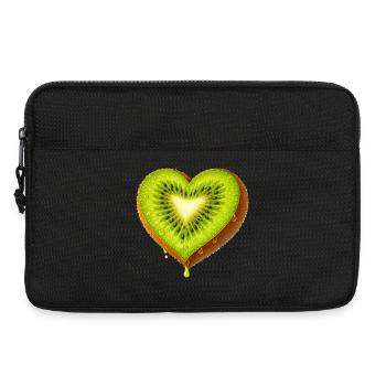 Saftige Kiwi in Herzform Illustration  - Laptoptasche 13" - Schwarz - Vorne