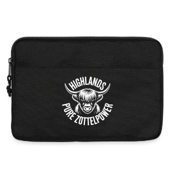 Highland Kuh Emblem - Laptoptasche 13" - Schwarz - Vorne