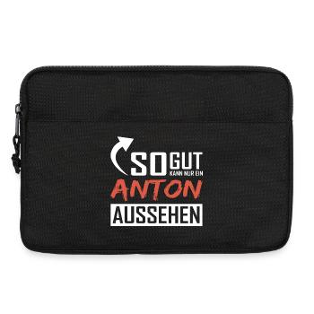 So gut kann nur ein Anton aussehen - Laptoptasche 13" - Schwarz - Vorne