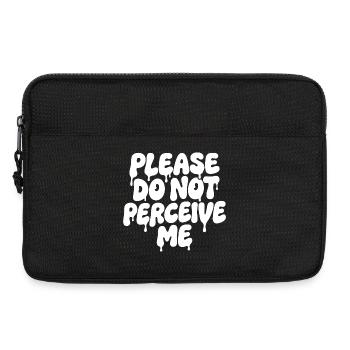 Please Do Not Perceive Me Introvert Spruch - Laptoptasche 13" - Schwarz - Vorne