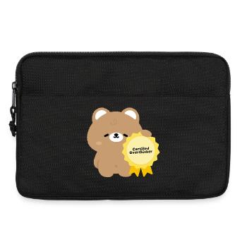 Kawaii Bear Certified Overthinker - Laptop bag 13" - black - Front