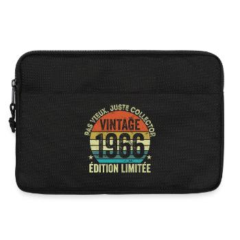 Vintage 1966 Édition Limitée Cadeau Anniversaire - Sacoche pour ordinateur portable 13 pouces - noir - Devant