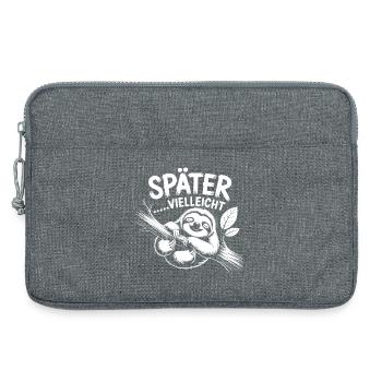 Faultier Chill - Laptoptasche 13" - Grau meliert - Vorne