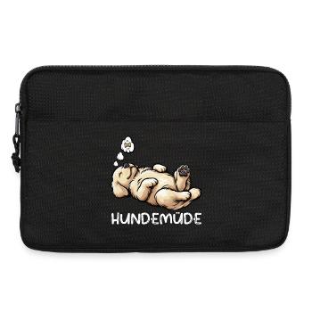 Hundemüde Golden Retriever Goldie Goldiebesitzer - Laptoptasche 13" - Schwarz - Vorne